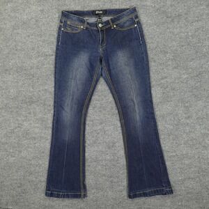 Rewash Jeans Womens 9 Bootcut Flare Stretch Denim Embroidered Dark Wash